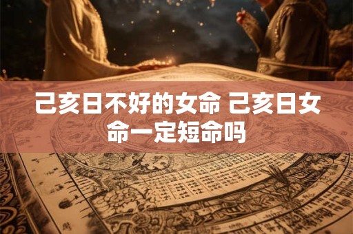 己亥日不好的女命 己亥日女命一定短命吗
