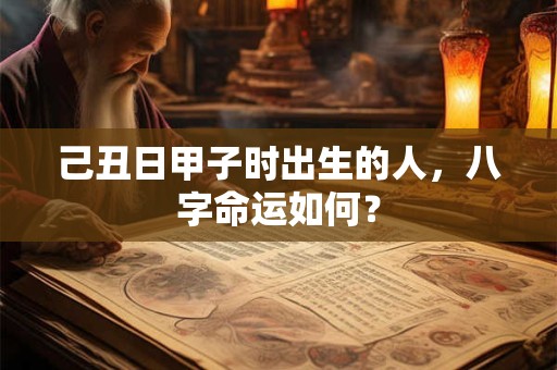 己丑日甲子时出生的人，八字命运如何？