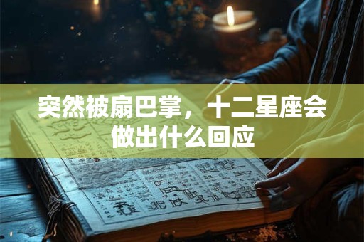 突然被扇巴掌，十二星座会做出什么回应