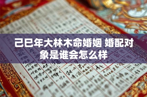 己巳年大林木命婚姻 婚配对象是谁会怎么样
