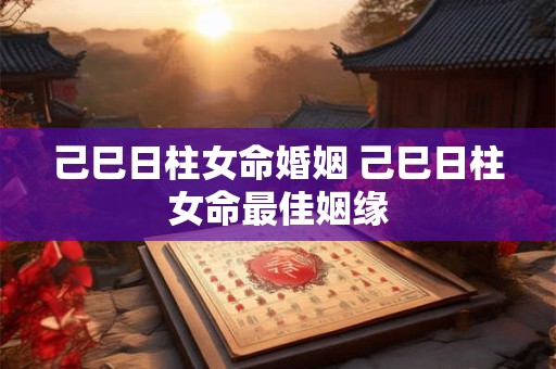 己巳日柱女命婚姻 己巳日柱女命最佳姻缘