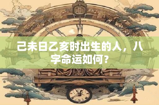 己未日乙亥时出生的人，八字命运如何？