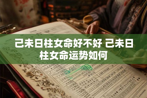 己未日柱女命好不好 己未日柱女命运势如何