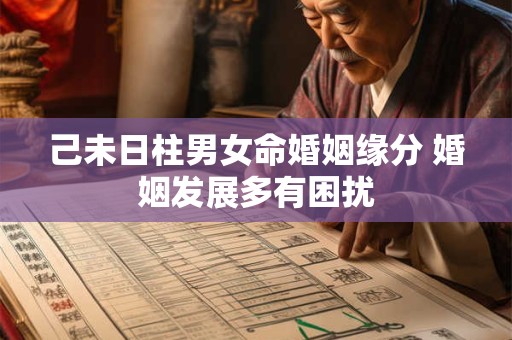 己未日柱男女命婚姻缘分 婚姻发展多有困扰