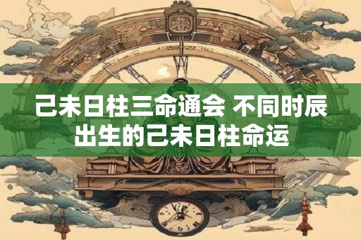 己未日柱三命通会 不同时辰出生的己未日柱命运