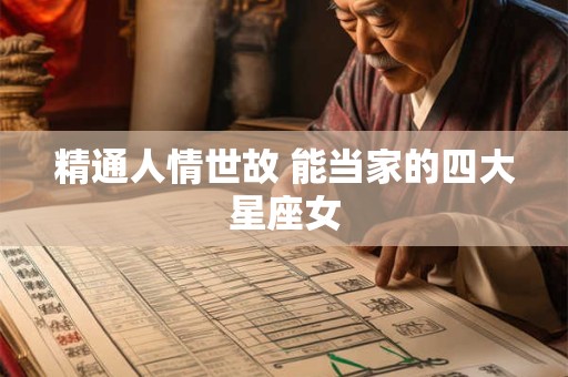 精通人情世故 能当家的四大星座女