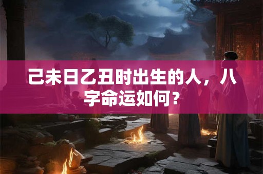 己未日乙丑时出生的人，八字命运如何？