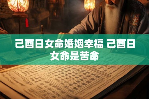 己酉日女命婚姻幸福 己酉日女命是苦命