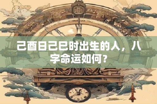 己酉日己巳时出生的人，八字命运如何？