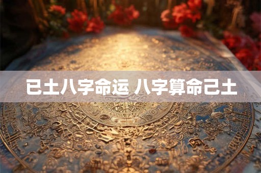 已土八字命运 八字算命己土