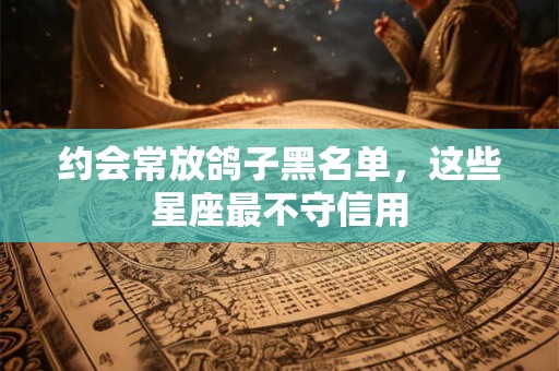 约会常放鸽子黑名单，这些星座最不守信用