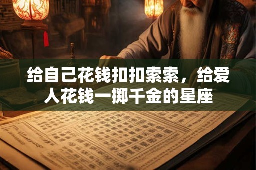 给自己花钱扣扣索索，给爱人花钱一掷千金的星座