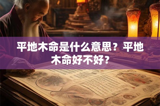平地木命是什么意思？平地木命好不好？