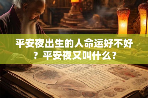 平安夜出生的人命运好不好？平安夜又叫什么？