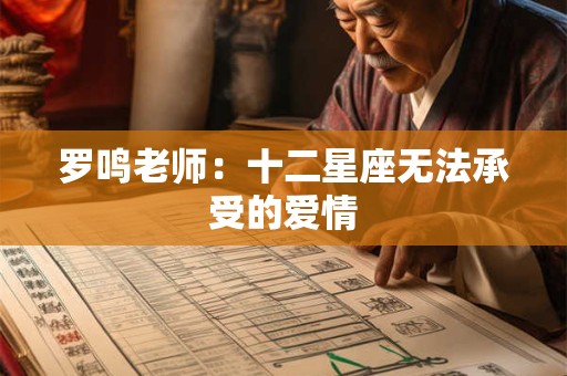 罗鸣老师：十二星座无法承受的爱情