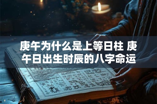 庚午为什么是上等日柱 庚午日出生时辰的八字命运