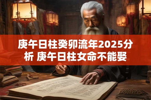 庚午日柱癸卯流年2025分析 庚午日柱女命不能娶