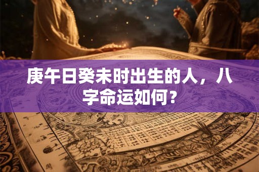 庚午日癸未时出生的人，八字命运如何？