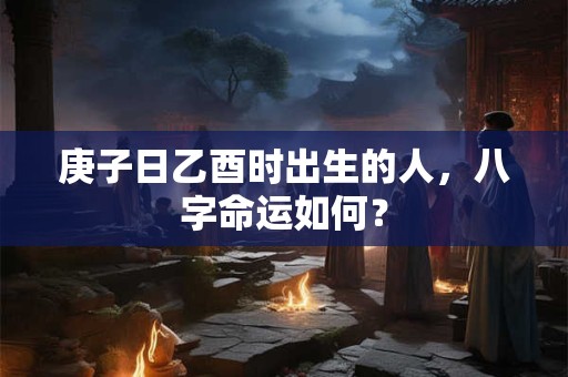 庚子日乙酉时出生的人，八字命运如何？