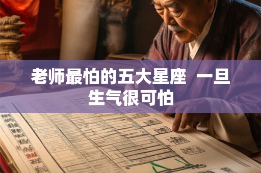老师最怕的五大星座  一旦生气很可怕