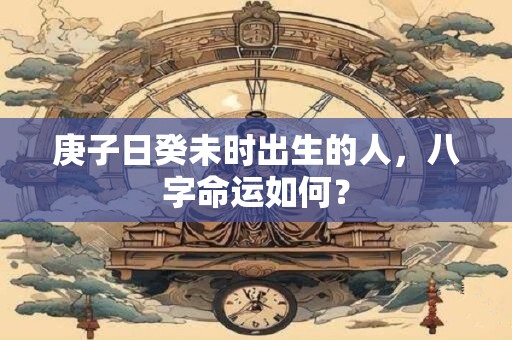 详细阅读:庚子日癸未时出生的人,八字命运如何? 庚子日癸未时出生的人,八字命运如何?