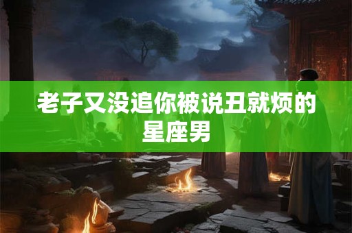 老子又没追你被说丑就烦的星座男