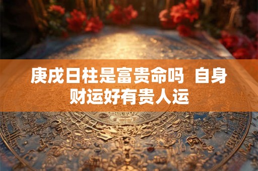 庚戌日柱是富贵命吗  自身财运好有贵人运