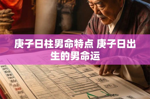 庚子日柱男命特点 庚子日出生的男命运