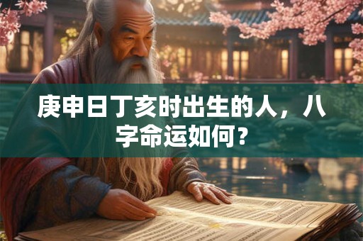 庚申日丁亥时出生的人，八字命运如何？