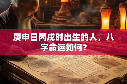 庚申日丙戌时出生的人，八字命运如何？