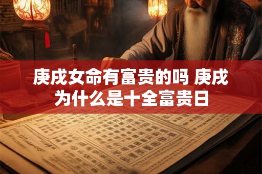庚戌女命有富贵的吗 庚戌为什么是十全富贵日