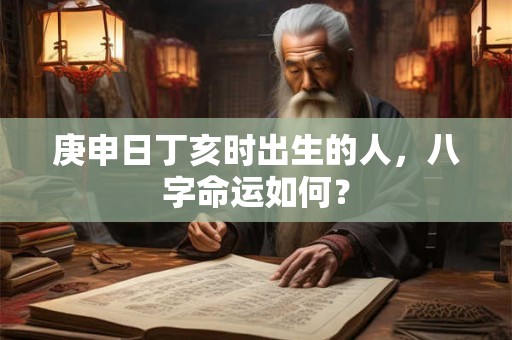 庚申日丁亥时出生的人，八字命运如何？