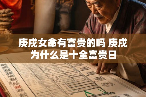 庚戌女命有富贵的吗 庚戌为什么是十全富贵日