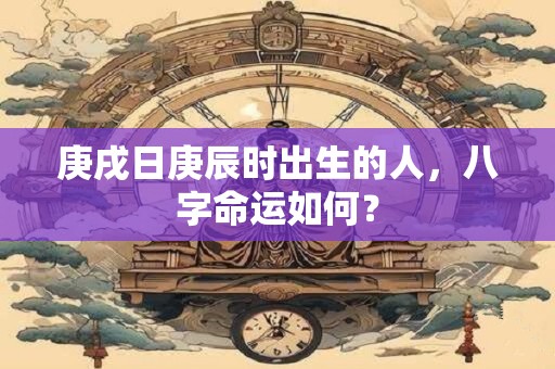 详细阅读:庚戌日庚辰时出生的人,八字命运如何? 庚戌日庚辰时出生的人,八字命运如何?