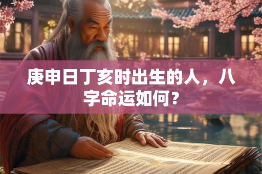庚申日丁亥时出生的人，八字命运如何？