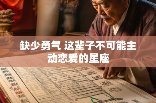 缺少勇气 这辈子不可能主动恋爱的星座