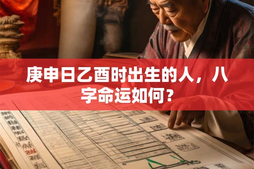 庚申日乙酉时出生的人，八字命运如何？