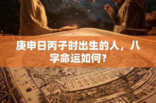 庚申日丙子时出生的人，八字命运如何？