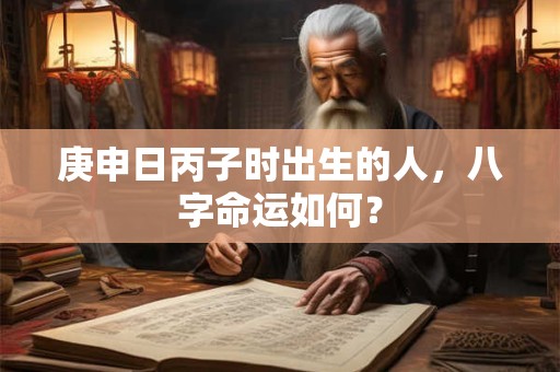 庚申日丙子时出生的人，八字命运如何？