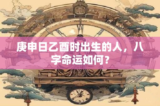 庚申日乙酉时出生的人，八字命运如何？