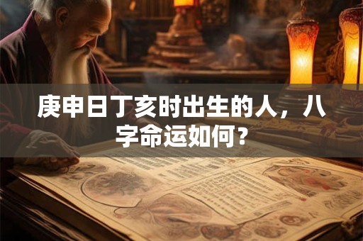 庚申日丁亥时出生的人，八字命运如何？