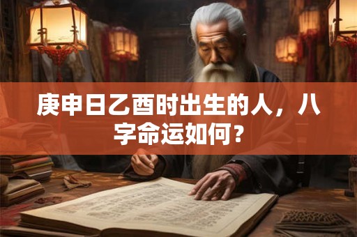 庚申日乙酉时出生的人，八字命运如何？
