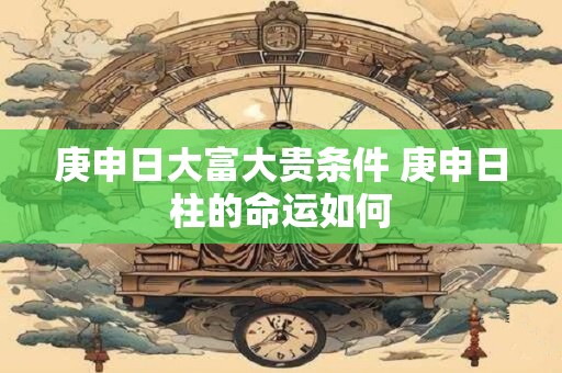 庚申日大富大贵条件 庚申日柱的命运如何