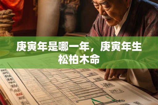 庚寅年是哪一年，庚寅年生松柏木命