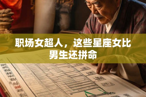 职场女超人，这些星座女比男生还拼命