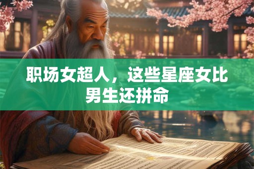 职场女超人，这些星座女比男生还拼命
