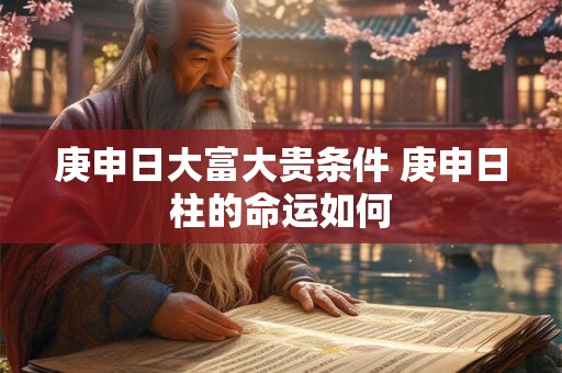 庚申日大富大贵条件 庚申日柱的命运如何