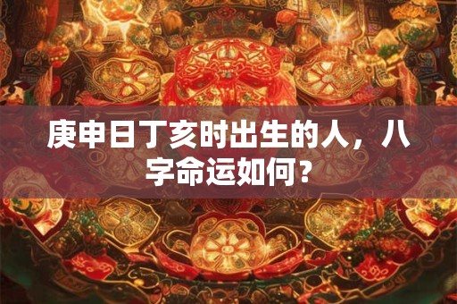 庚申日丁亥时出生的人，八字命运如何？