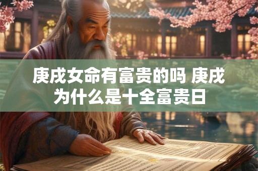 庚戌女命有富贵的吗 庚戌为什么是十全富贵日