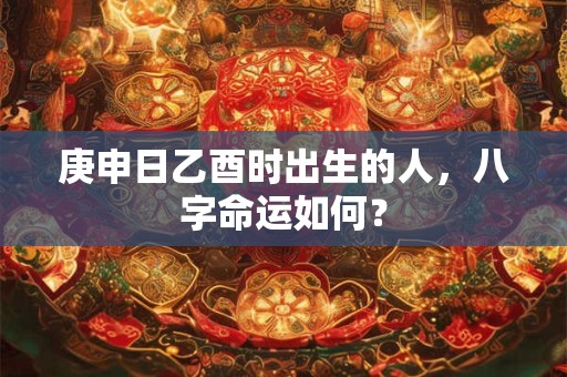 庚申日乙酉时出生的人，八字命运如何？